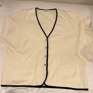 J.Crew Giselle V-neck sweater blazer with contrast trim